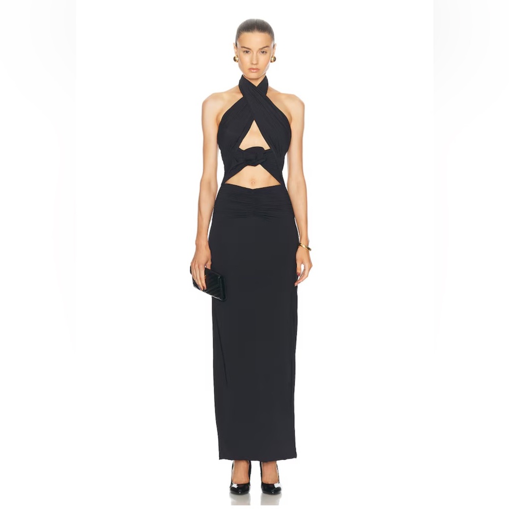 Maygel Coronel Mulett Dress Black One Size